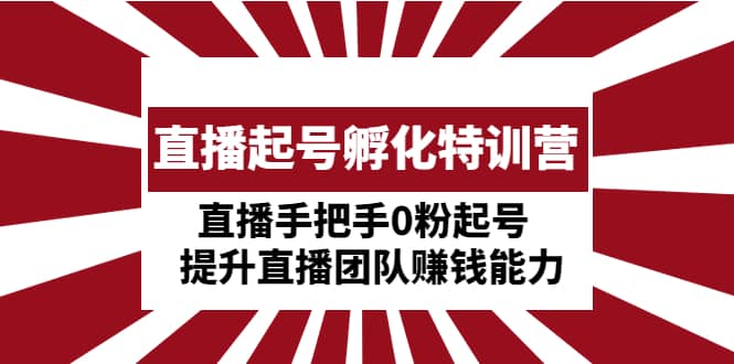 直播起号孵化特训营：直播手把手0粉起号 提升直播团队赚钱能力-云创网阁