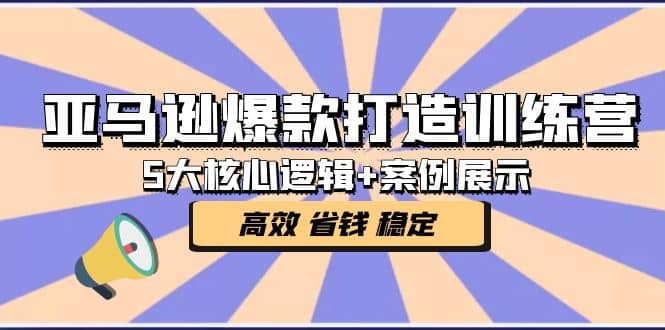 亚马逊爆款打造训练营：5大核心逻辑+案例展示 打造爆款链接 高效 省钱 稳定-云创网阁