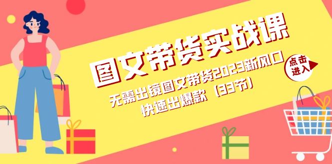 图文带货实战课：无需出镜图文带货2023新风口，快速出爆款（33节）-云创网阁