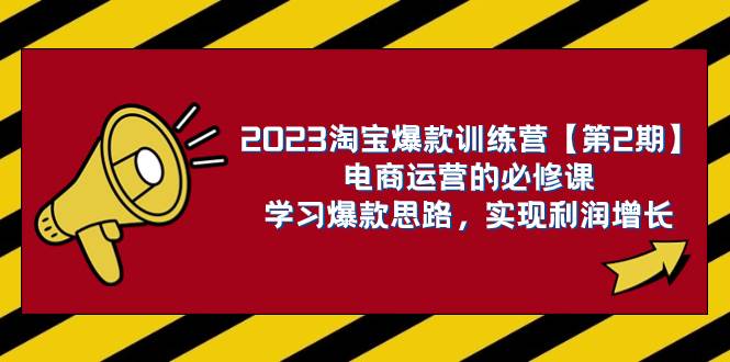 2023淘宝爆款训练营【第2期】电商运营的必修课，学习爆款思路 实现利润增长-云创网阁