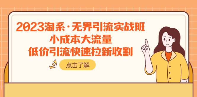 2023淘系·无界引流实战班：小成本大流量，低价引流快速拉新收割-云创网阁