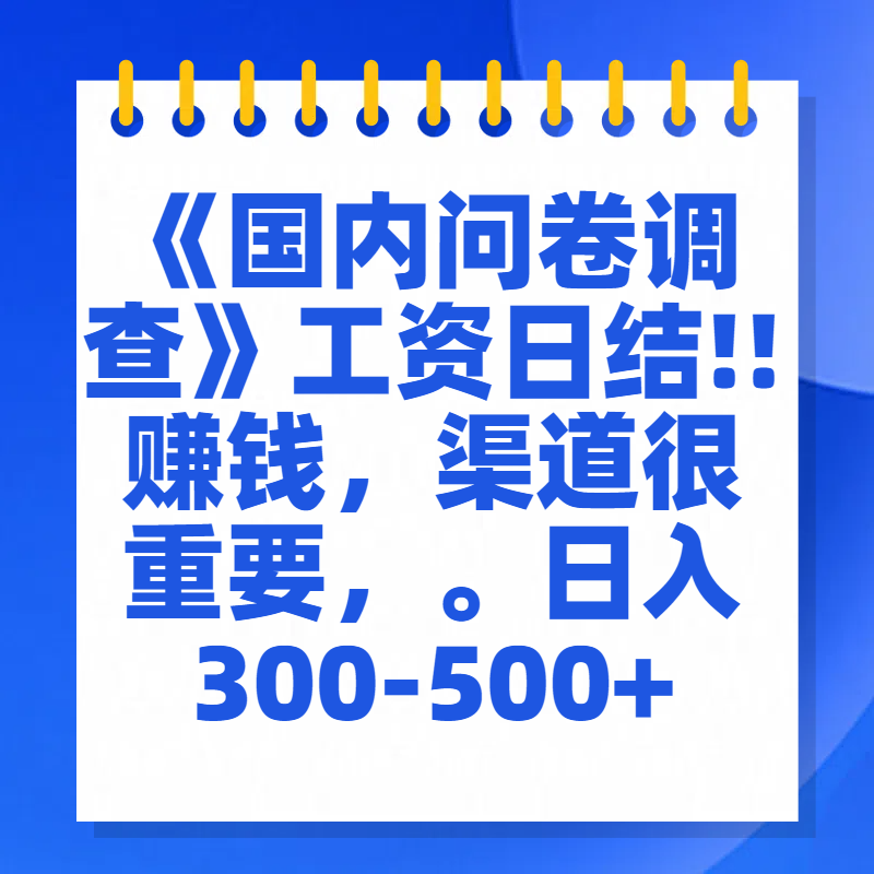 问卷调查答题，一个人在家也可以闷声发大财，小白一天2张，【揭秘】-云创网阁