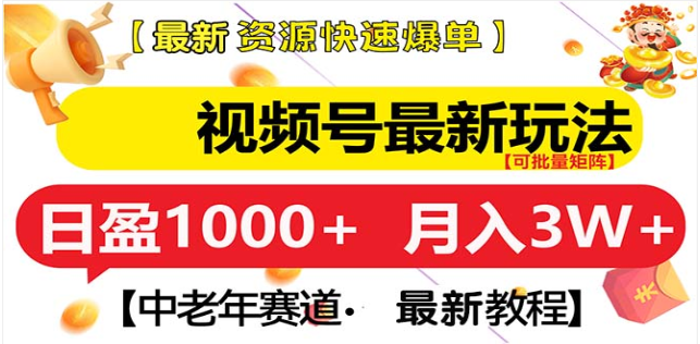 视频号独家玩法，老年养生赛道，无脑搬运爆款视频，日入1000+-云创网阁