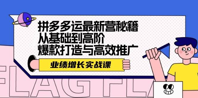 拼多多运最新营秘籍：业绩 增长实战课，从基础到高阶，爆款打造与高效推广-云创网阁