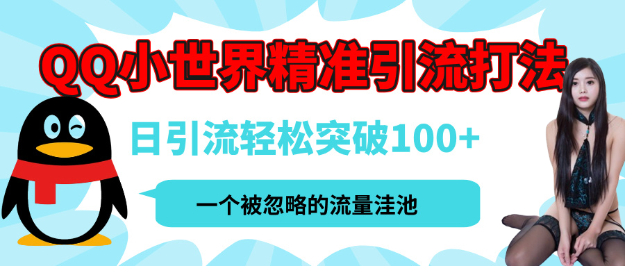 QQ小世界，被严重低估的私域引流平台，流量年轻且巨大，实操单日引流100+创业粉，月精准变现1W+-云创网阁