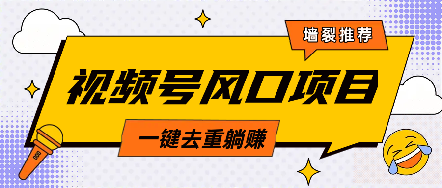 视频号风口蓝海项目，中老年人的流量密码，简单无脑，一键去重，轻松月入过万-云创网阁